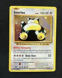Pokemon Snorlax XY179 Holo Black Star Promo TCG Card 2016 LP - Image 2