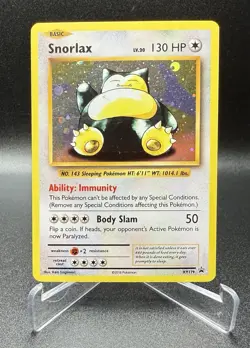 Pokemon Snorlax XY179 Holo Black Star Promo TCG Card 2016 LP - Image 3
