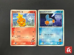 [No Import Duty (US)] Brock's Mudkip 038/ADV-P & May’s Torchic 2set Promo Card - Image 1