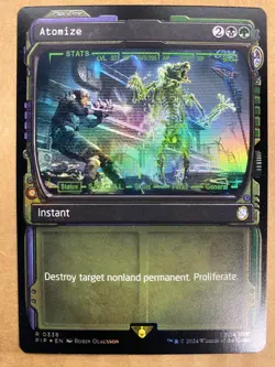 MTG 1x FOIL SHOWCASE Atomize 338 Universes Beyond Fallout Magic Gathering x1 NM - Image 1