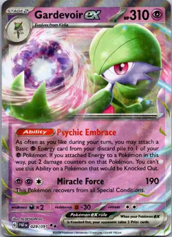 Gardevoir ex #029/091 Rare Holo SV: Paldean Fates Pokemon NM - Image 1