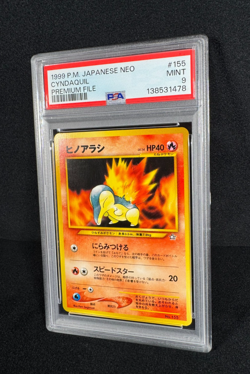 Pokemon Cyndaquil Japanese NEO 1999 Premium File #155 Pokemon PSA 9 MINT - Image 5