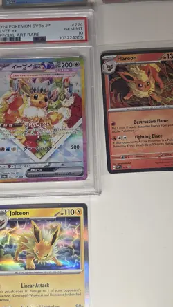 Pokemon TCG PSA 10 Eevee EX & Espeon, Vaporeon, Flareon, Sylveon, and Jolteo NM - Image 4