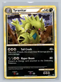 Pokemon Tyranitar Unleashed 26/95 Mild Play MP+ or Better - Image 1