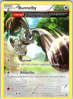 BUNNELBY 121/160 PRIMAL CLASH POKEMON MP - Image 1