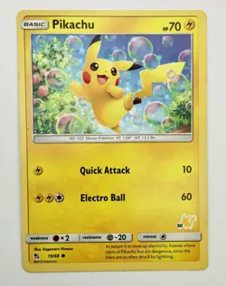 Pikachu - 19/68 PIKACHU STAMPED Promo #30 Regular NM Pokemon TCG - Image 1