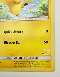Pikachu - 19/68 PIKACHU STAMPED Promo #30 Regular NM Pokemon TCG - Image 4