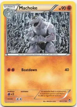Machoke 45/111 Uncommon Furious Fists Pokemon Heavily Played - Image 1