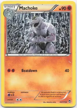 Machoke 45/111 Uncommon Furious Fists Pokemon Heavily Played - Image 1