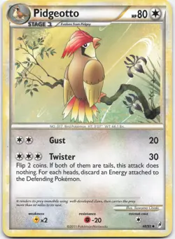 Pidgeotto 48/95 Uncommon Call of Legends Pokemon Heavily Played - Image 1