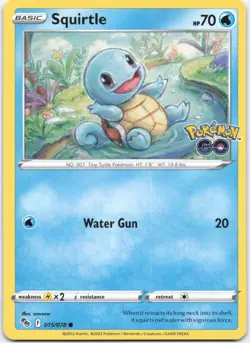Squirtle 015/078 Common Pokemon GO Pokemon Near Mint - Image 1
