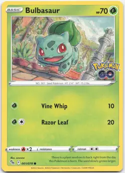 Bulbasaur 001/078 Common Pokemon GO Pokemon Near Mint - Image 1