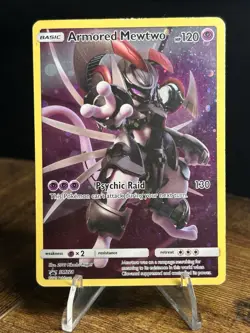 Pokemon TCG Armored Mewtwo Holo Black Star Promo SM228 - Image 1