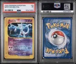 Mewtwo 2002 Pokemon Expedition 20/165 Reverse Holo PSA 1 - Image 3