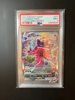 Pokemon Gengar VMAX Alt Art Secret Rare Holo 271/264 Fusion Strike PSA 9 🔥 - Image 1