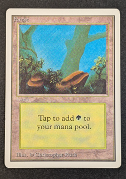 MTG - 1x Forest A - Unlimited (2nd) Edition LP - Vintage Magic The Gathering SGC - Image 1