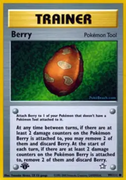 Damaged, English Pokemon Regular Berry - 99/111 - Common - 1st Edition Neo Genes - Image 1