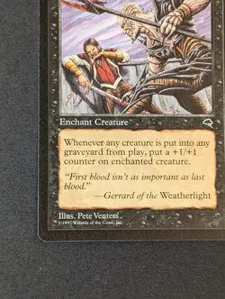 MTG - 1x Sadistic Glee - Tempest - LP - Vintage Magic The Gathering - Black 1997 - Image 3