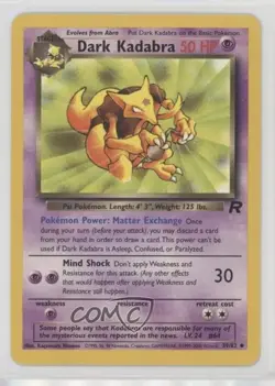 Dark Kadabra Pokemon Team Rocket #39 2000 - Image 1