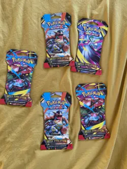Pokemon TCG Mega Evolutions Sleeved Booster Packs - Lot Of 5 - Image 1