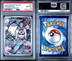 2025 POKEMON MEG EN-MEGA EVOLUTION ILLUSTRATION RARE #145 HOUNDSTONE PSA 10 - Image 3