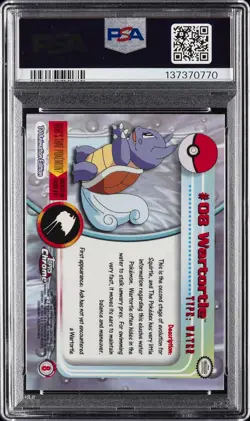 2000 TOPPS CHROME POKEMON T.V. #8 WARTORTLE PSA 10 - Image 2