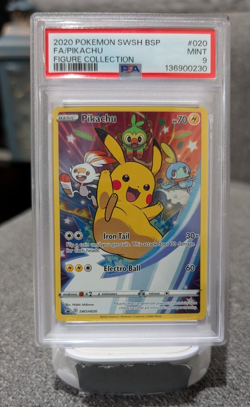 Pikachu SWSH020 Black Star Promo #020 Figure Collection PSA 9 - Image 1