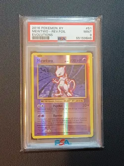 2016 POKEMON XY EVOLUTIONS #51 MEWTWO-REVERSE FOIL PSA 9 MINT - Image 3