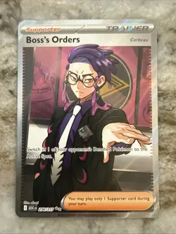 Pokemon TCG: Ascended Heroes Boss's Orders Corbeau 256/217 Full Art Ultra Rare - Image 1