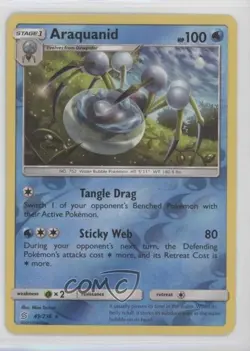 Araquanid Reverse Foil Pokemon Sun & Moon Unified Minds #49 - Image 1