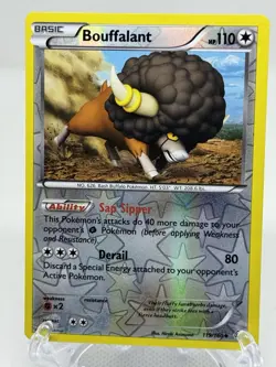 Pokemon TCG Bouffalant XY Primal Clash Set 119/160 Reverse Holo Uncommon LP - Image 2