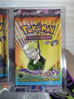 Pokemon Gym Heroes First Ed - EMPTY Booster Packs - Image 2