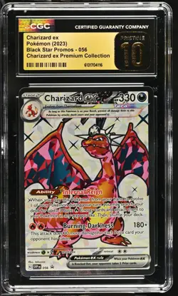 POKEMON TCG Charizard ex 056 - Black Star Promos Premium Coll. CGC 10 Pristine - Image 1