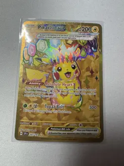 Pokemon Pikachu EX Sv08 Surging Sparks Hyper Rare Full Art Holo 247/191 200 HP … - Image 1