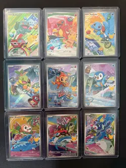 Pokemon First Partner Illustration Series 1 Promo 30th Anniversary Complete SET - Image 1