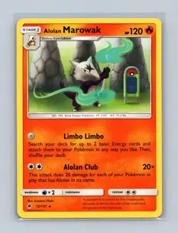 Alolan Marowak 12/131 Rare Forbidden Light Pokemon Lightly Played - Image 1