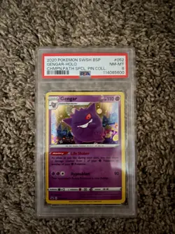 2020 POKEMON SWSH BLACK STAR PROMO #052 GENGAR-HOLO PSA 8 - Image 1