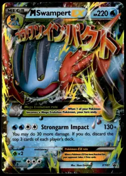 Pokemon TCG M Swampert EX Promo Holo (XY87) Mega XY 220 HP Strongarm Impact E1 - Image 1