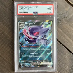 2024 POKEMON TEF EN-TEMPORAL FORCES #104 GENGAR EX PSA 9 - Image 1