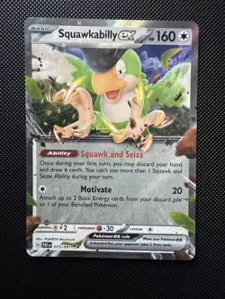 Pokemon Squawkabilly ex 075/091 Paldean Fates Double Rare Holo - Image 1