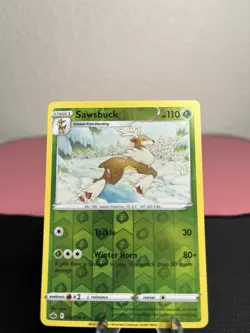 Sawsbuck 012/198 Pokemon Swsh06: Sword & Shield Chilling Reign Rare Reverse Holo - Image 2