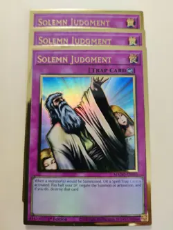 3x Yu-Gi-Oh! Solemn Judgment MAGO-EN051 1st Edition NM - Image 1