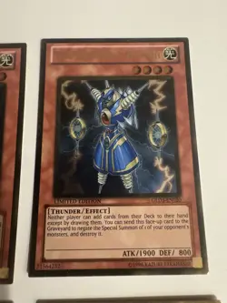 1x Yugioh Thunder King Rai-Oh GLD3-EN020 Gold Rare Limited Edition LP - Image 3