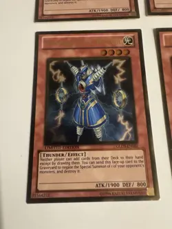 1x Yugioh Thunder King Rai-Oh GLD3-EN020 Gold Rare Limited Edition LP - Image 4