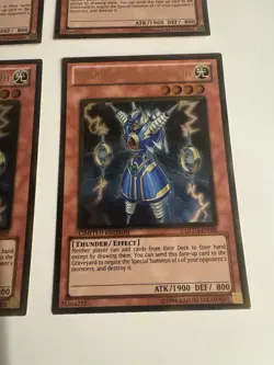 1x Yugioh Thunder King Rai-Oh GLD3-EN020 Gold Rare Limited Edition LP - Image 5