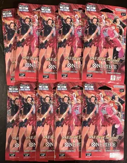One Piece Heroines Edition EB-03 Sleeved Booster Pack Lot Of 10 In Hand QTY - Image 1