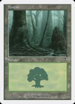 Forest (329) 7th Edition PLD Basic Land MAGIC THE GATHERING MTG CARD ABUGames - Image 1
