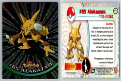 Alakazam #65 Topps Trading Cards Series 1 Pokemon MP - Image 3