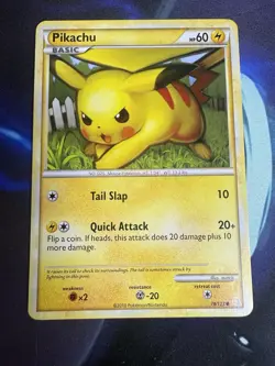 Pikachu 78/123 HeartGold & SoulSilver Common Pokemon TCG Card Lightly Played - Image 1