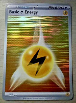 Pokemon TCG Electric Energy SVE020 Black Bolt/White Flare Reverse Holo Card - Image 1
